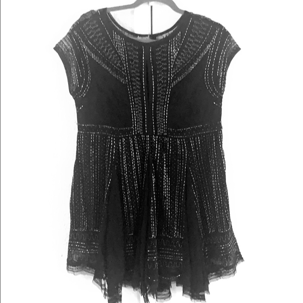 Free people black embroidered dress